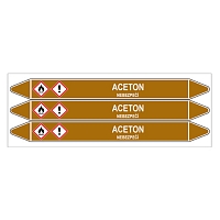 Značení potrubí, aceton,3 ks, 355 × 37 mm